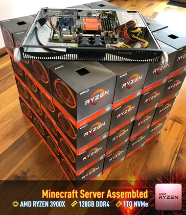 Serveur Minecraft assemblé