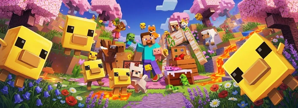 Liste des bébés mobs retravailleurs dans Minecraft 26.1 Tiny Takeover