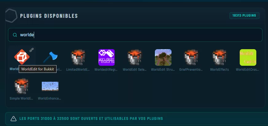 Sélection de WorldEdit