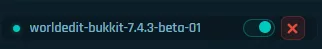 Options d'activation et de suppression