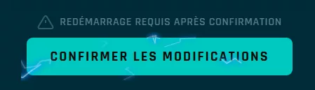 Bouton de redémarrage du serveur